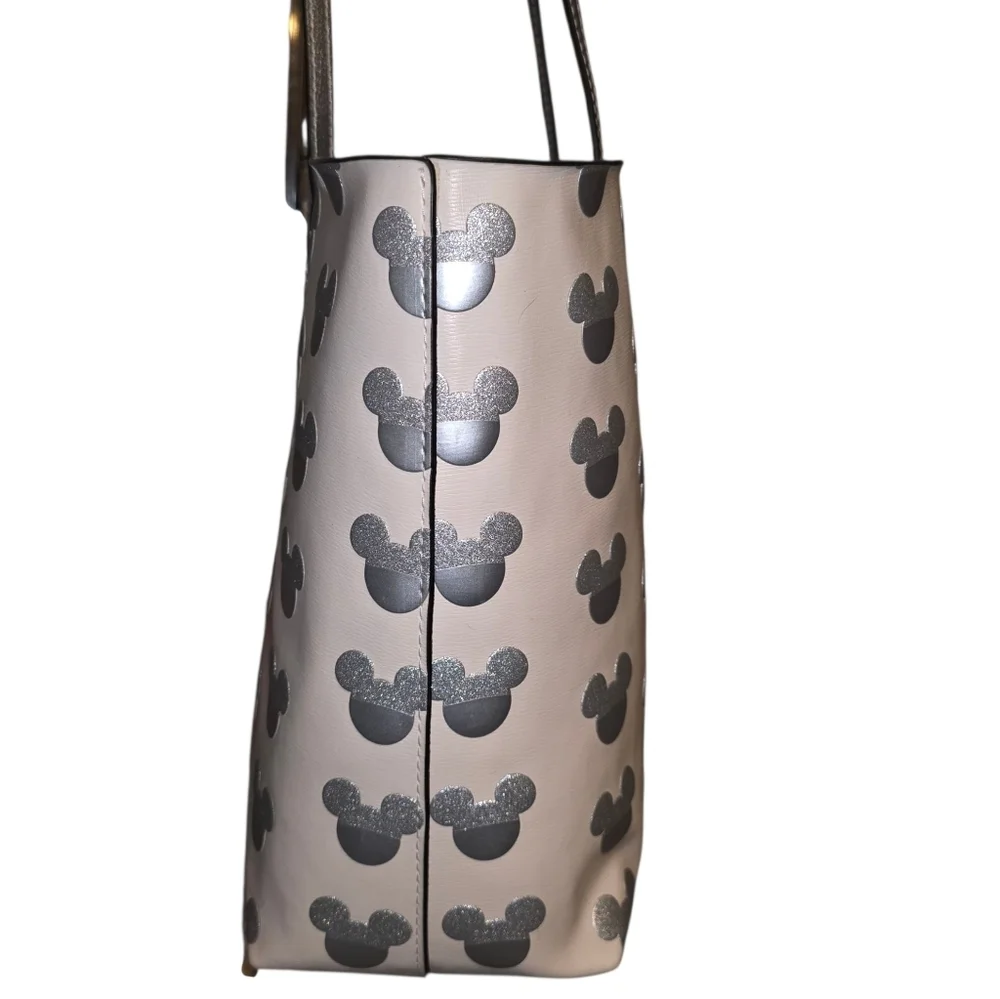 Disney Parks x Kate Spade NWT Platinum Mickey Icon Tote Set Dustbag Rare